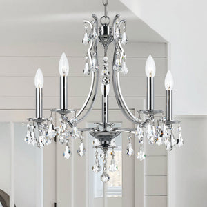 Cedar 5 Light Polished Chrome Mini Chandelier