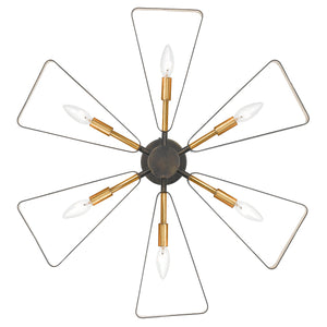Luna 6 Light Bronze & Gold Sconce