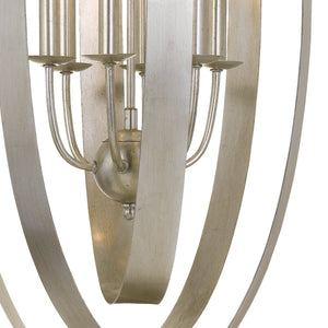Luna 6 Light Antique Silver Chandelier