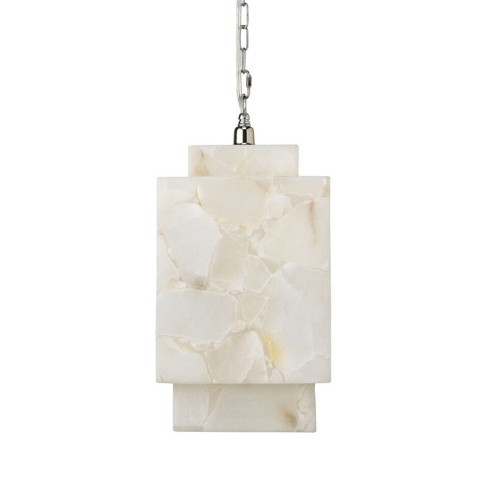 Alabaster Cube Pendant Light