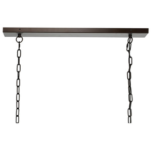 Linear 6-Light Chandelier with Glass Shades – Oil Rubbed Bronze