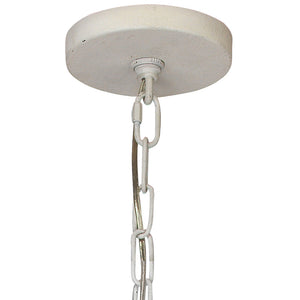2-Tier White Gesso Chandelier