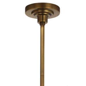 Minerva 8-Light Radial Chandelier with Linen Shades– Antique Brass