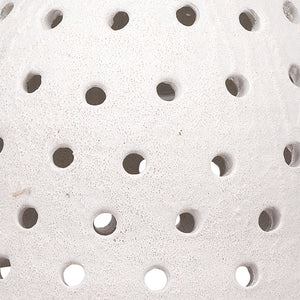 Large Porous Pendant in Textured Matte White Ceramic