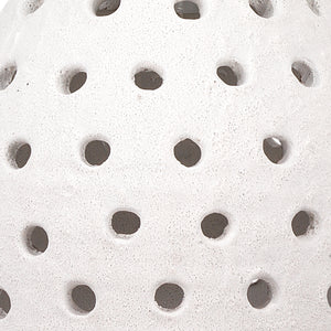 Medium Porous Pendant in Textured Matte White Ceramic
