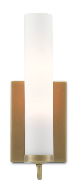 Brindisi Brass Wall Sconce - Antique Brass/Opaque Glass