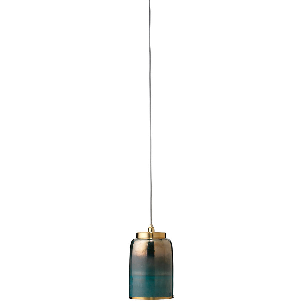 Jamie Young Vapor Metallic Glass Pendant Aqua