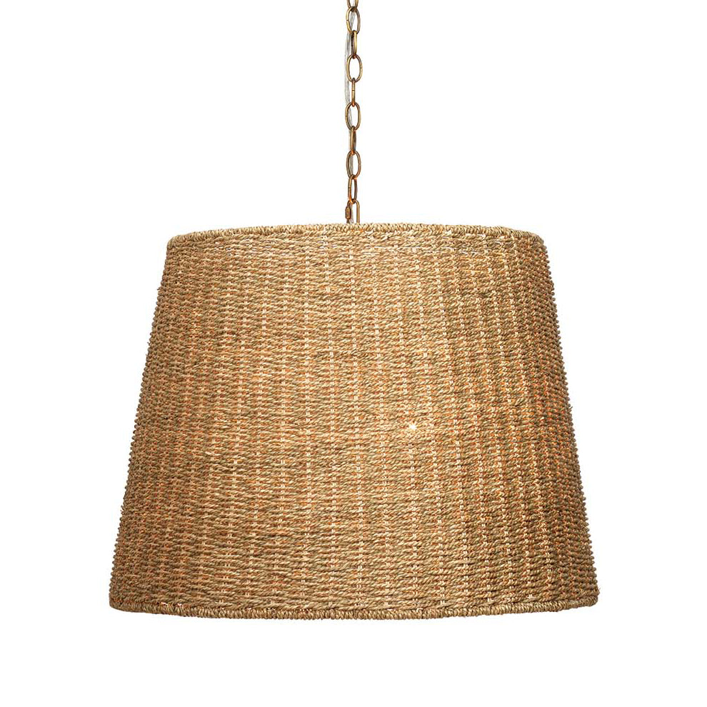 Oversized Woven Seagrass Chandelier – Natural