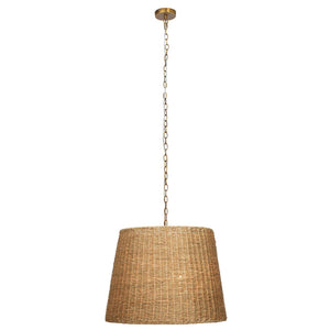 Oversized Woven Seagrass Chandelier – Natural