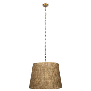 Oversized Woven Seagrass Chandelier – Natural