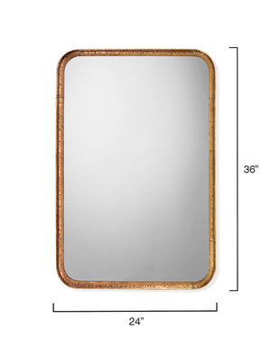 Principle Vanity Mirror in Gold Leaf Metal