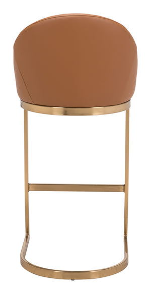 Scott Bar Chair Tan & Gold