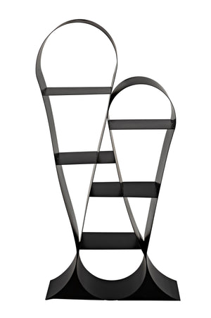 Zaha Bookcase, Black Metal