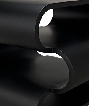 Nada Side Table, Black Metal