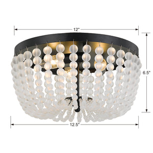 Rylee 3 Light Matte Black Ceiling Mount