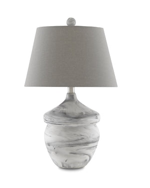 Currey and Company Vitellina White Gray Table Lamp