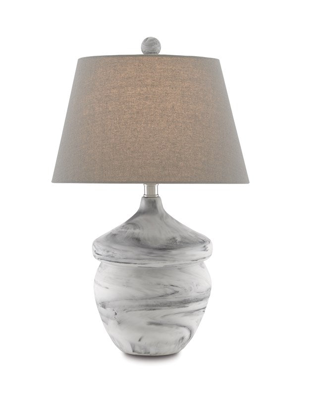 Currey and Company Vitellina White Gray Table Lamp