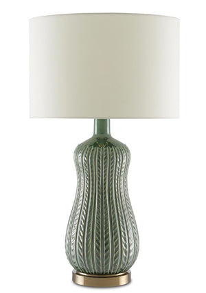 Currey and Company Mamora Green Metal Table Lamp