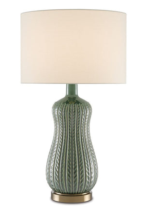 Currey and Company Mamora Green Metal Table Lamp