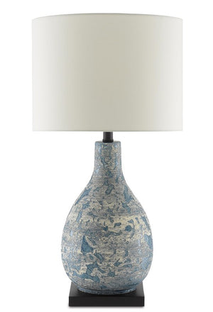 Currey and Company Ostracon Vintage Blue Table Lamp