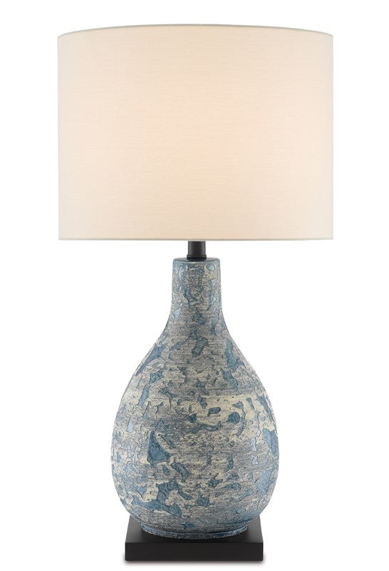 Currey and Company Ostracon Vintage Blue Table Lamp