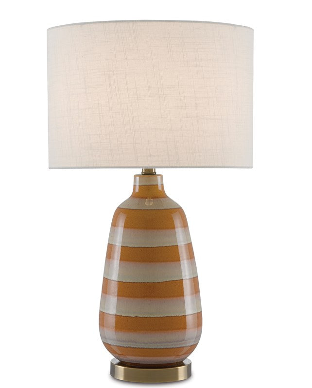 Currey and Company August Oyster White Table Lamp