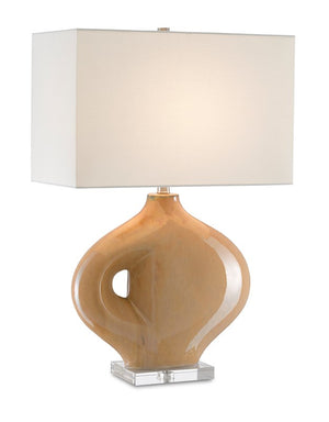 Currey and Company Akimbo Peach Crystal Table Lamp