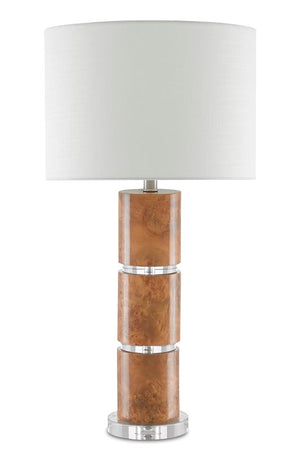 Currey and Company Birdseye Maple Veneer Table Lamp