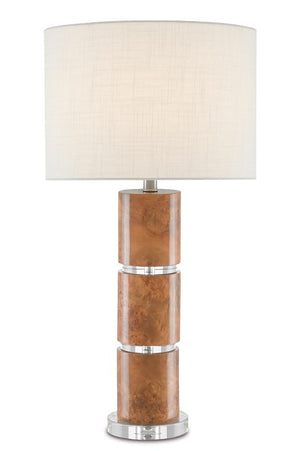 Currey and Company Birdseye Maple Veneer Table Lamp