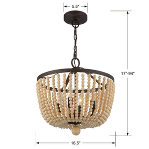 Rylee 4 Light Forged Bronze Chandelier