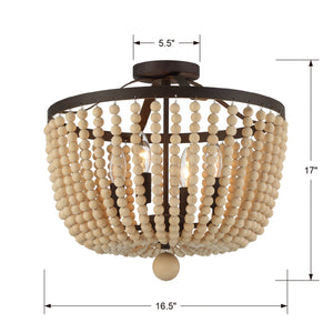Rylee 4 Light Forged Bronze Ceiling Mount