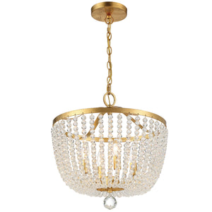 Rylee 4 Light Antique Gold Chandelier