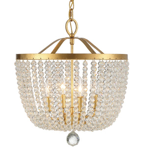 Rylee 4 Light Antique Gold Chandelier