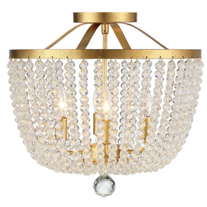 Rylee 4 Light Antique Gold Ceiling Mount