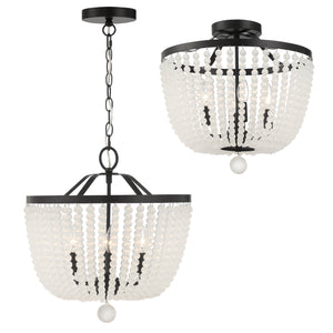 Rylee 4 Light Matte Black Chandelier