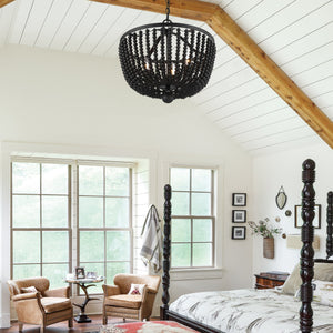Rylee 4 Light Matte Black Chandelier