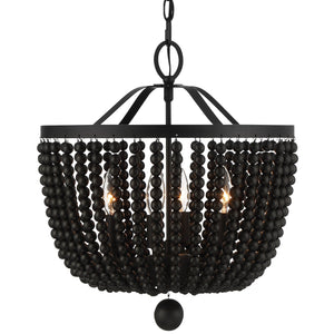 Rylee 4 Light Matte Black Chandelier