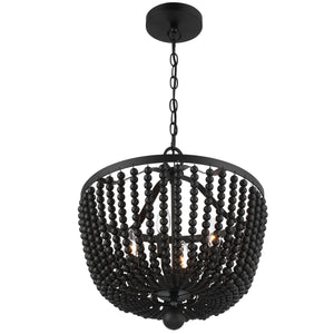 Rylee 4 Light Matte Black Chandelier