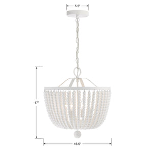 Rylee 4 Light Matte White Chandelier