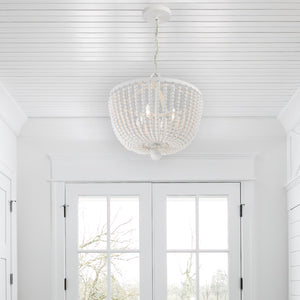 Rylee 4 Light Matte White Chandelier