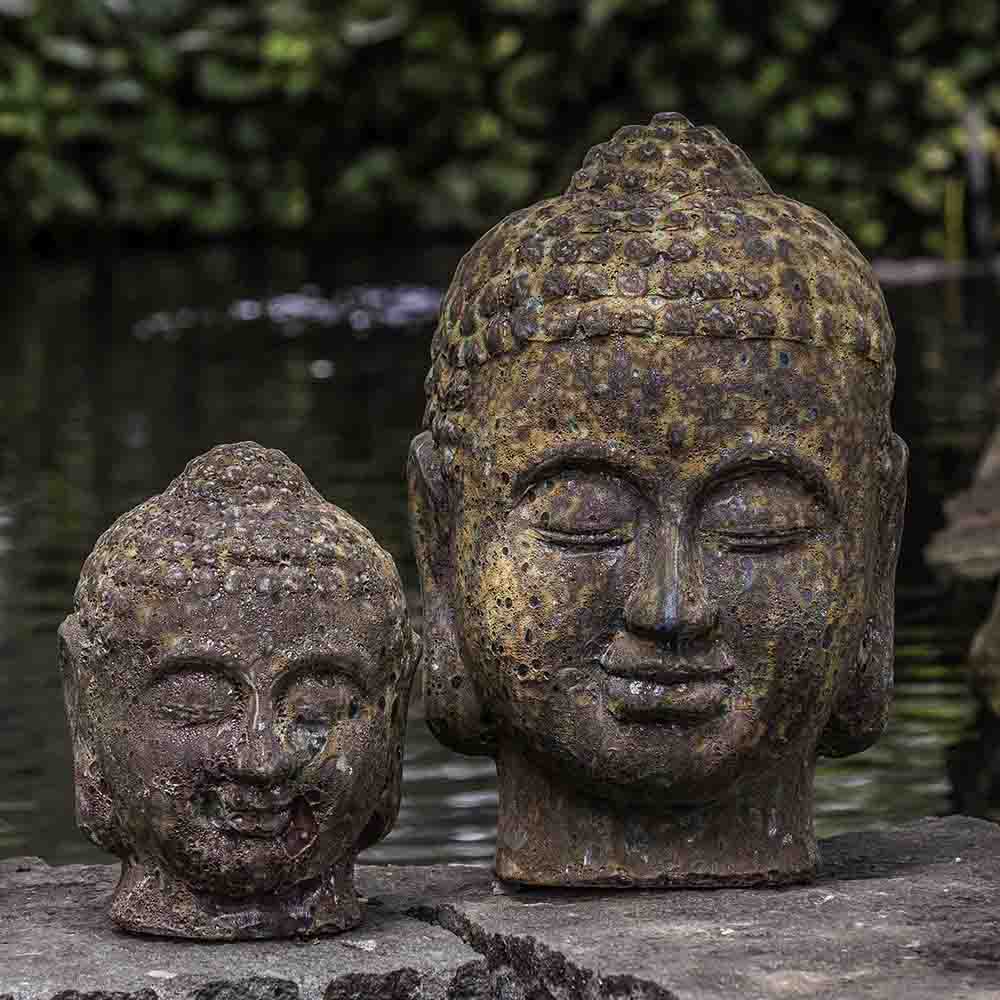 Angkor Buddha Head Sculpture - Small