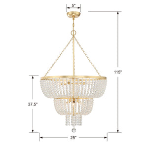 Rylee 8 Light Matte Black Chandelier