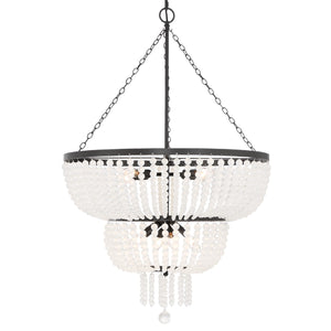 Rylee 8 Light Matte Black Chandelier
