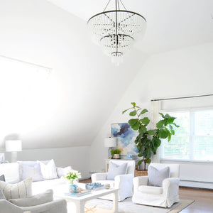 Rylee 8 Light Matte Black Chandelier