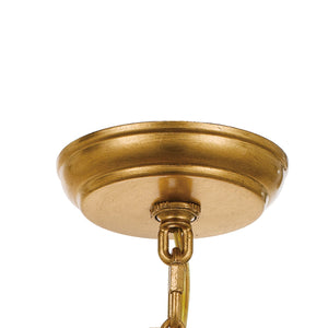 Perla 1 Light Antique Gold Mini Chandelier