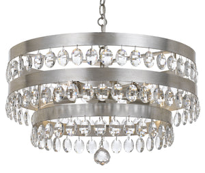Perla 5 Light Antique Gold Chandelier