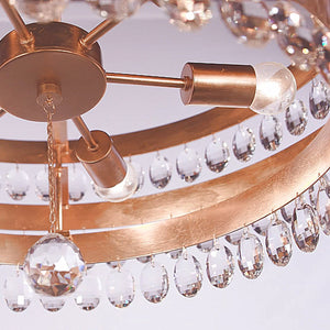 Perla 6 Light Antique Gold Chandelier