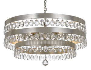 Perla 6 Light Antique Gold Chandelier