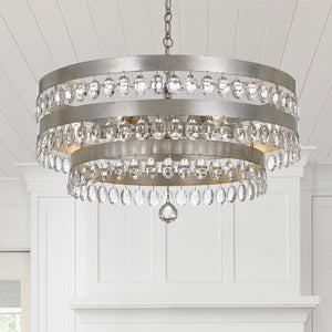 Perla 6 Light Antique Gold Chandelier