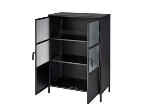 Vitrino 2 Door Dresser in Black Metal